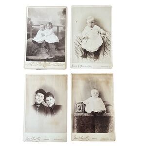 Victorian Era Cabinet Cards Lot of 4